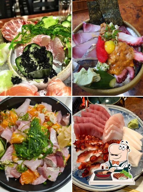 Kiyota Sushi Bar serve refeições de carne