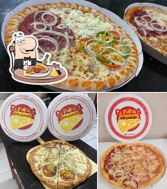 Escolha pizza no Pizza em Ponto Nova Contagem