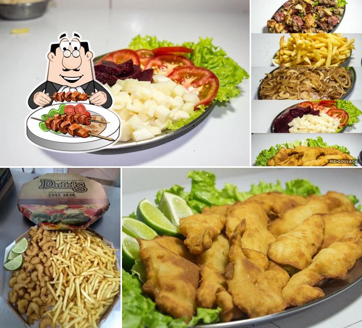 Comida em Duda's Pizzaria