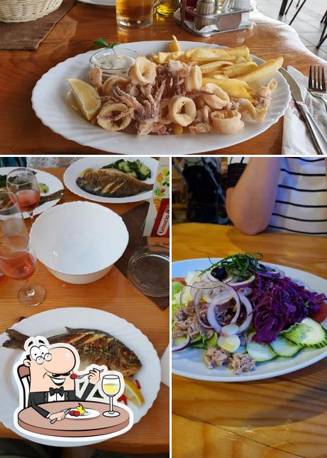 Food at Škuža Restaurant