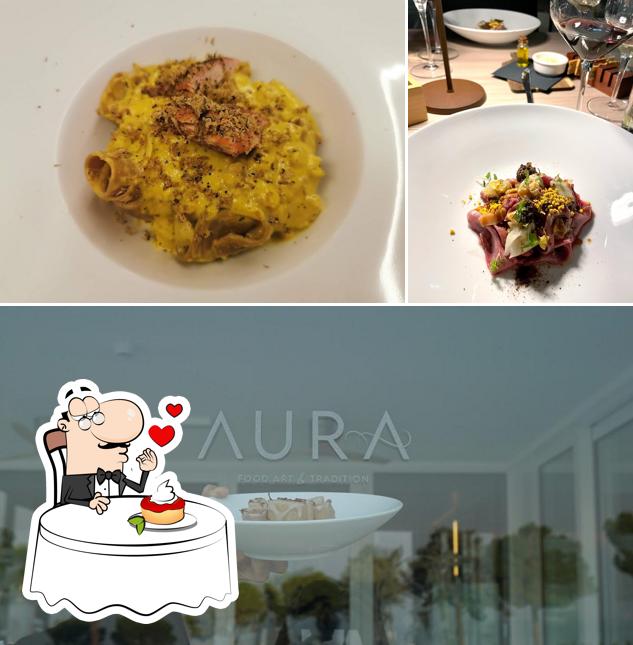 Aura Food Art & Tradition serviert eine Auswahl von Süßspeisen