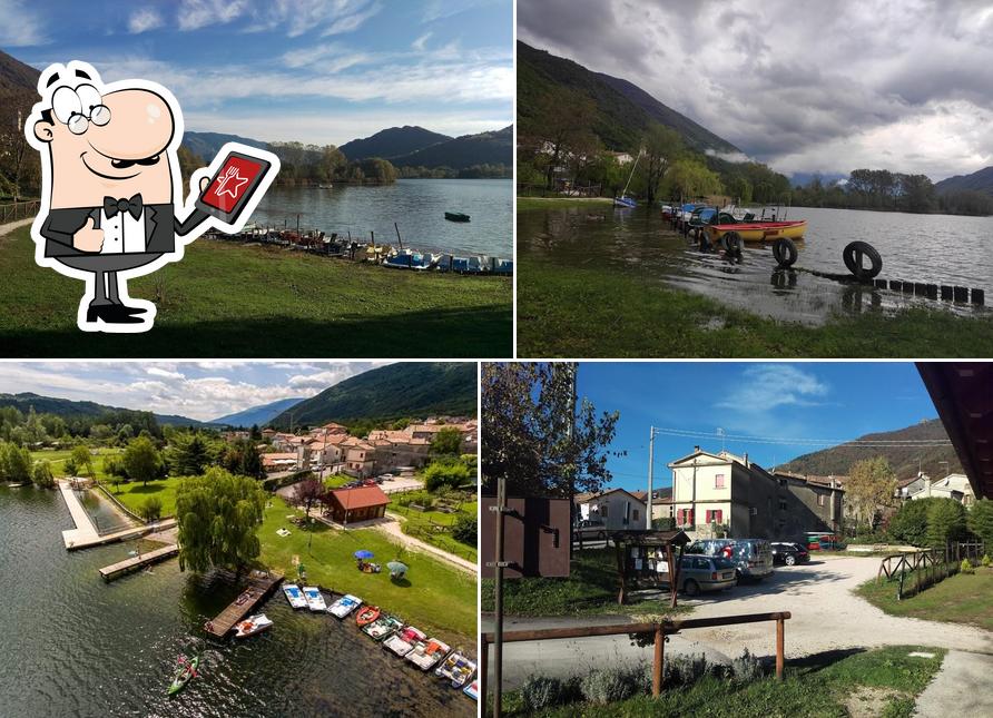 Goditi la vista dall'area esterna di Pizzeria Ristorante Al Lido di Balbinot Piera