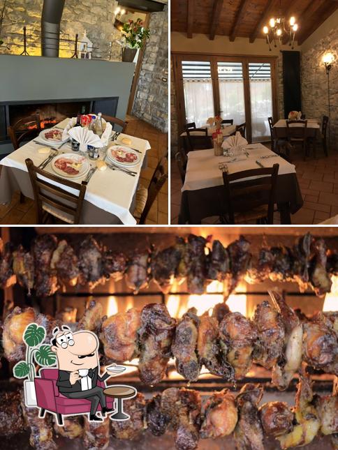 Questa è la foto che mostra la interni e cibo di Agriturimo Casinetto