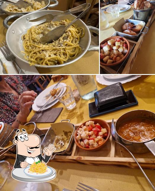 Spaghetti alla carbonara al Dar Bottarolo Solo Pesce