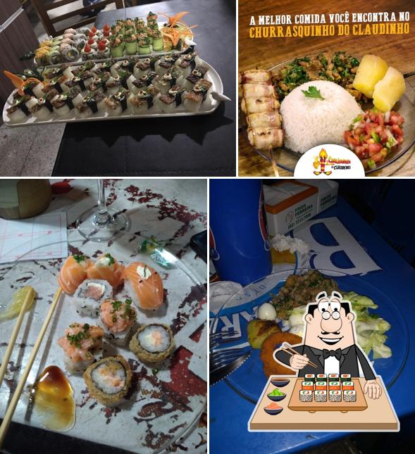 Peça diferentes opções de sushi