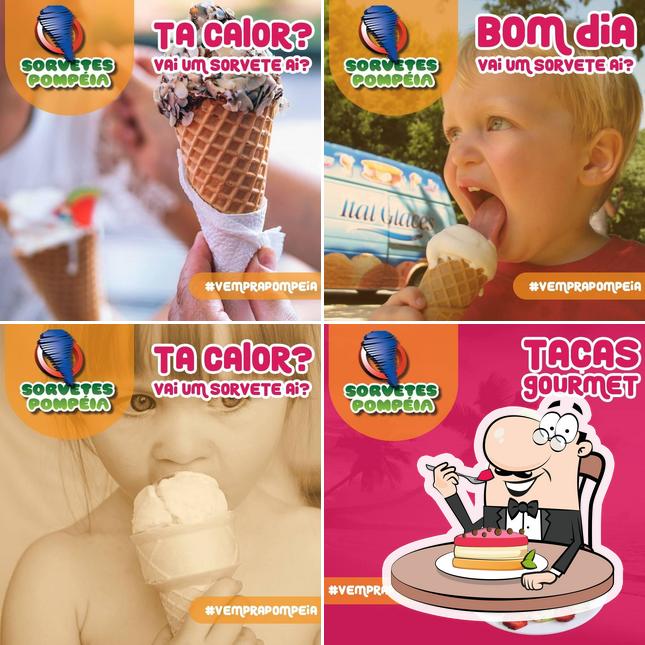 Sorvetes Pompéia Hipólito provê uma variedade de pratos doces