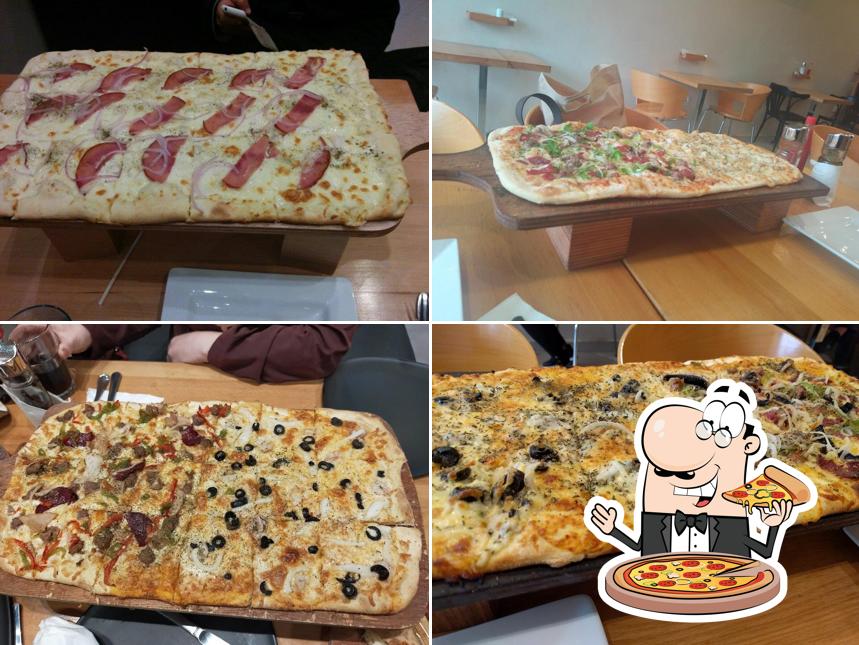 A Metros De Pizza, vous pouvez prendre des pizzas