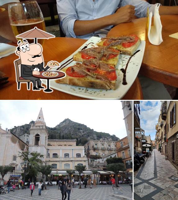 La esterno e tavolo da pranzo del ristorante