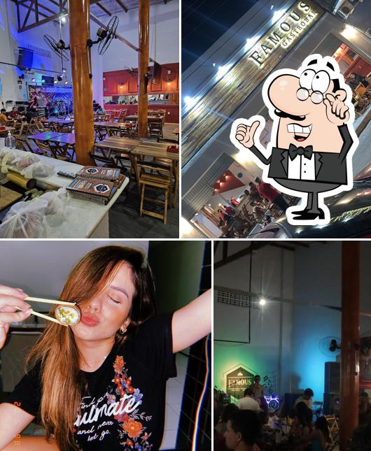 O interior do Famous Gastrobar