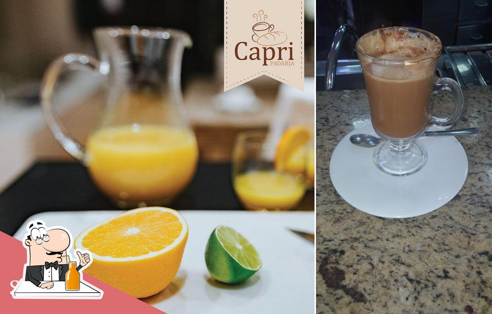 Peça diversos bebidas disponíveis no Capri Padaria