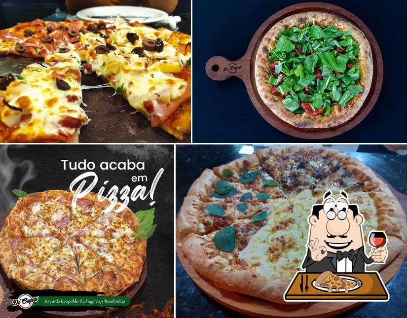 Escolha pizza no Di Capri Restaurante e Pizzaria