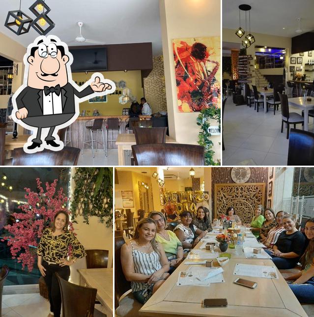 El interior de Hebron restaurante