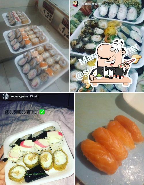 Rolos de sushi são disponibilizados no Shard's Sushi Do Brother