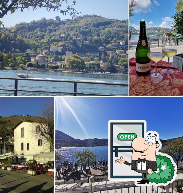 Gli esterni di L'antica Riva Restaurant Hospitality Como