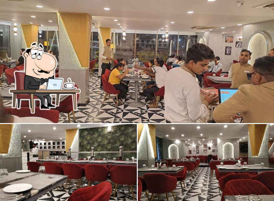 The interior of Satvik Restaurant