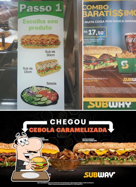 Experimente um hambúrguer no Subway