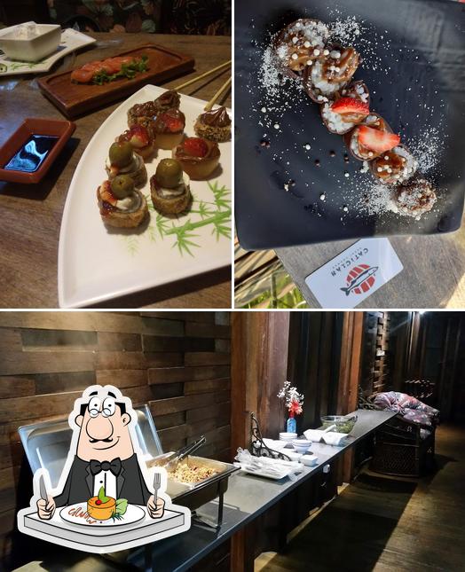 Platos en Caticlan Sushi