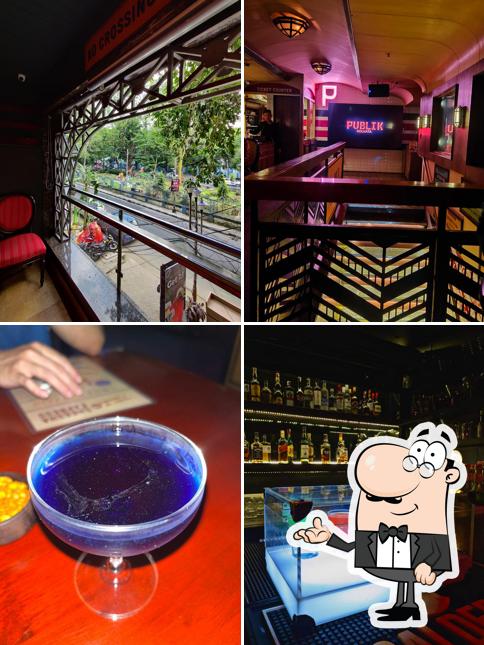Take a seat at one of the tables at Publik Kolkata