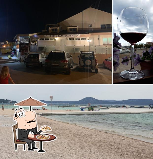 Parmi les diverses choses de la extérieur et la vin, une personne peut trouver sur Hotel Scala Vodice