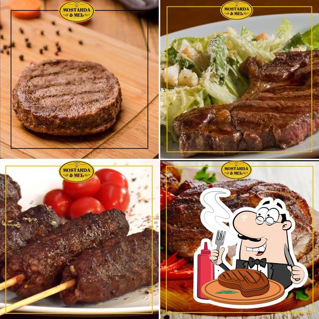 Escolha pratos de carne no Mostarda & Mel