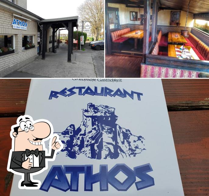 See this picture of Griech. Restaurant Athos