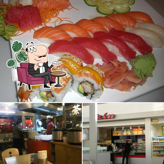 La intérieur et sushi du restaurant