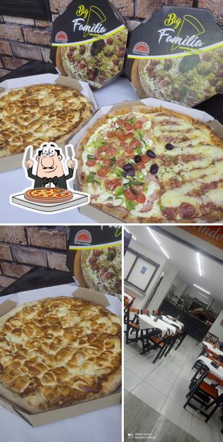 Escolha diferentes variedades de pizza