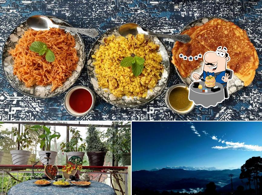 This is the picture showing food and exterior at Elation Homestay & Musafir cafe, Ranikhet