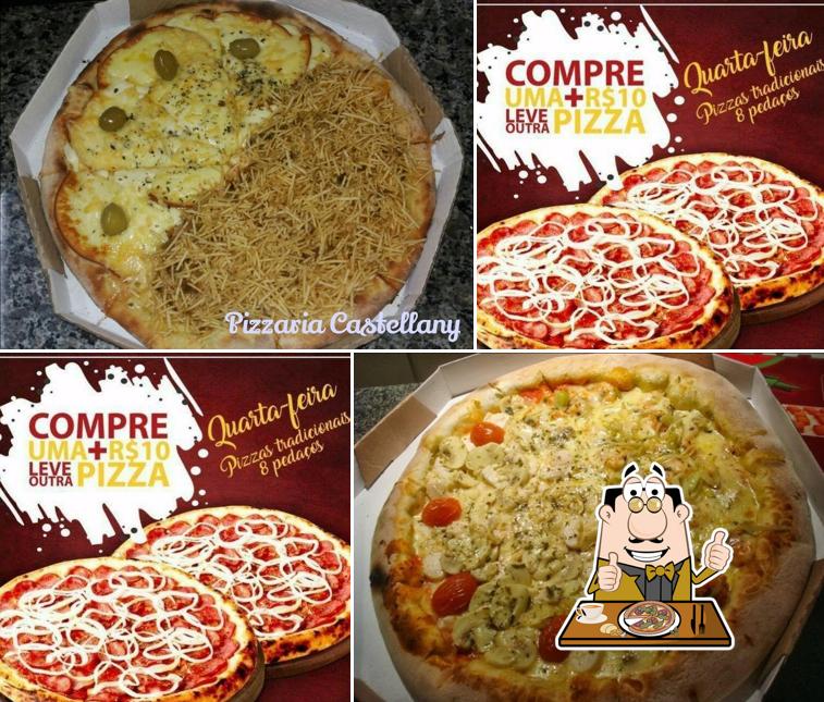 Consiga pizza no Pizzaria Castellany 