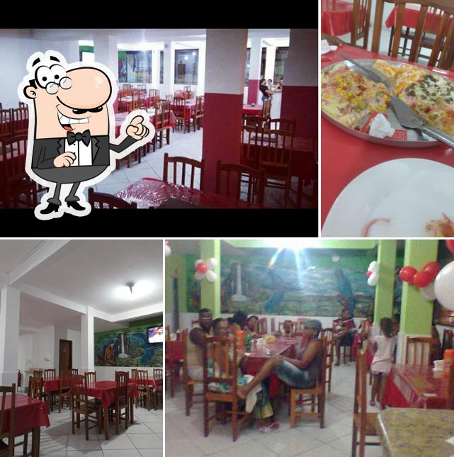 O interior do pizzaria nova vida