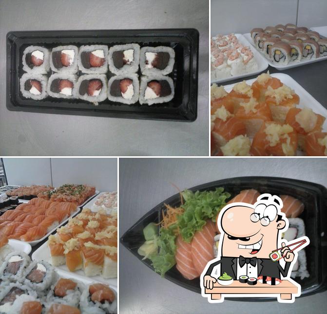 Prove diferentes opções de sushi