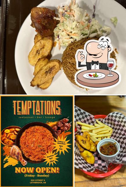 Food at Temptations Bar & Sheesha Lounge