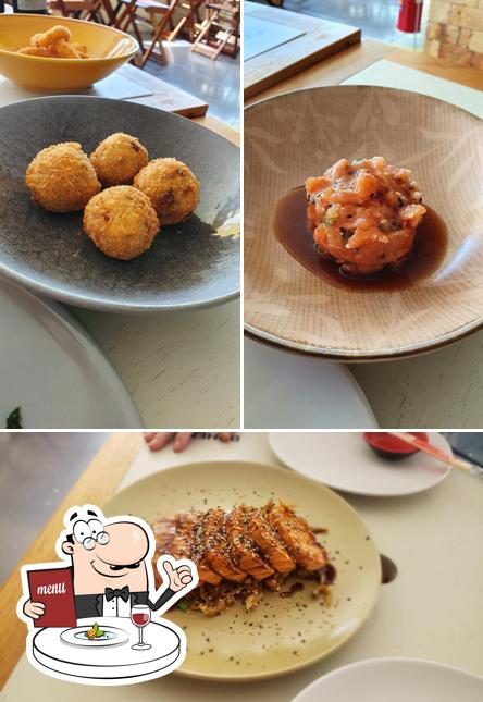 Comida em Amakase Nikkei Sushi