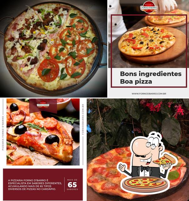 Experimente pizza no Pizzaria Forno D'Barro