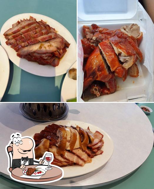 Get meat dishes at New Kim Tar BBQ Restaurant