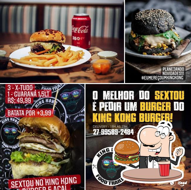 Peça um hambúrguer no King Kong Burger