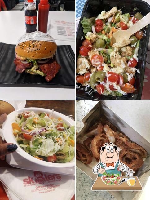 Greek salad at skaters Burger