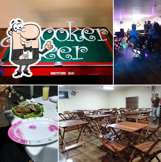 O interior do Snowbeer Bar e petiscaria