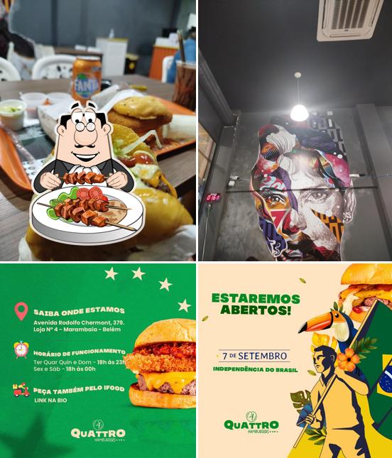 Comida em Quattro Hamburgers