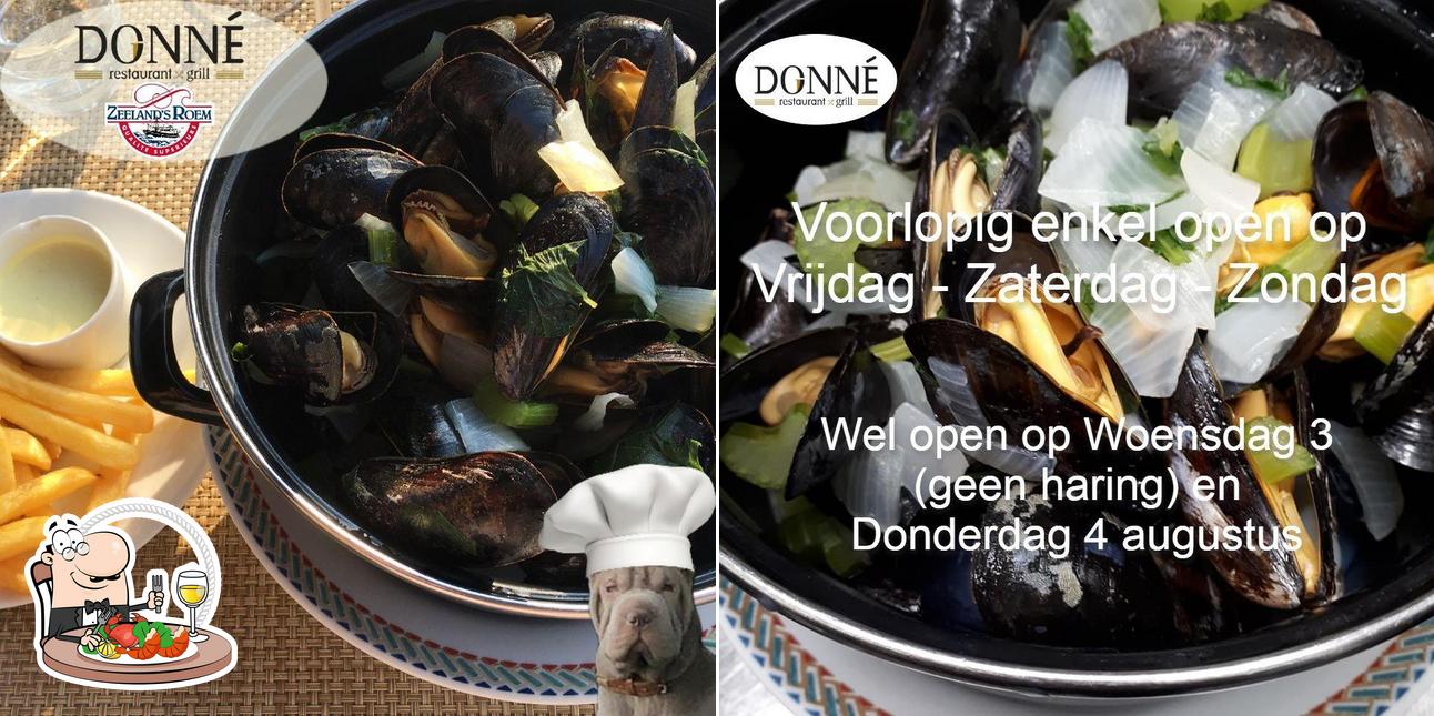 Essayez des fruits de mer à Donné
