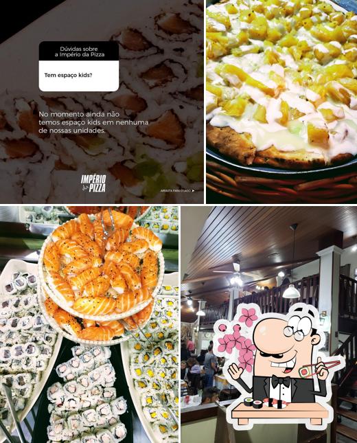 Presenteie-se com sushi no Emporium da pizza