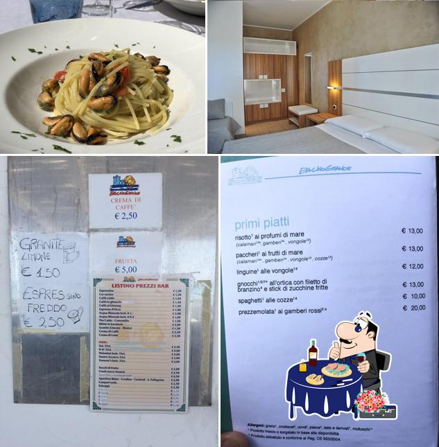 Commandez différents repas à base de fruits de mer proposés par Bacino Grande Hotel Ristorante Stabilimento Porto Cesareo