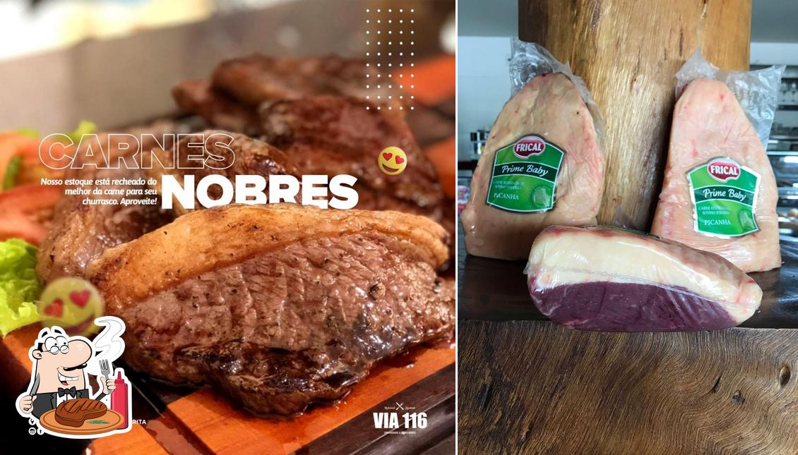 Prove refeições de carne no Via 116