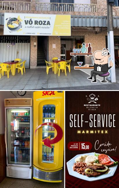 Veja imagens do interior do Restaurante Delícias da Vó Roza
