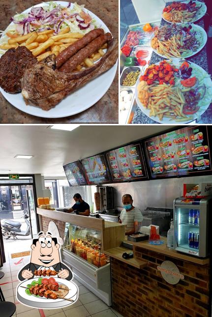 Снимок, на котором видны еда и внутреннее оформление в Burger Family