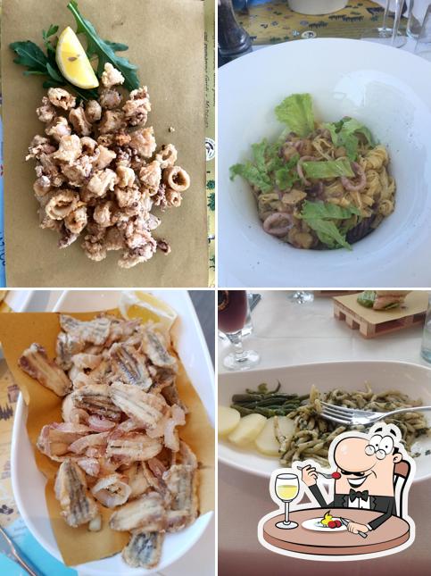 Food at La Piada e Le Bolle