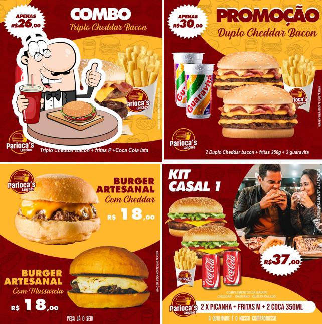 Consiga um hambúrguer no Parioca's Lanches