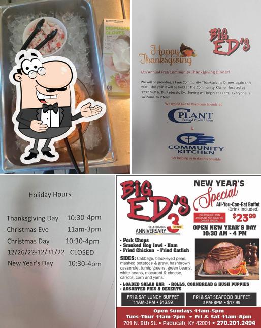 Big Ed's, 701 N 8th St in Paducah Restaurant menu and reviews