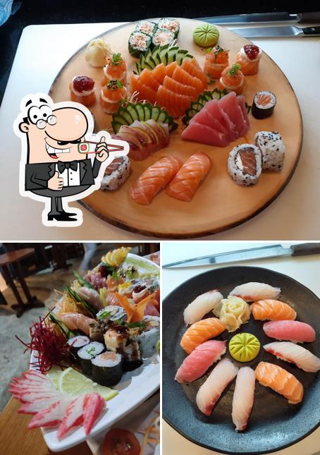 Prove diferentes opções de sushi