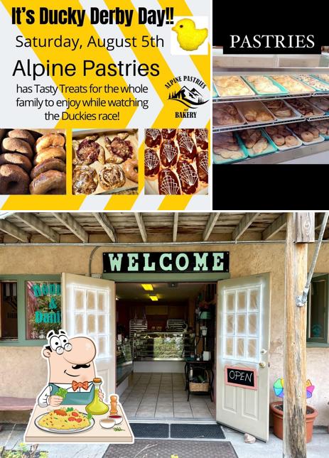 The image of food and interior at Alpine Pastries